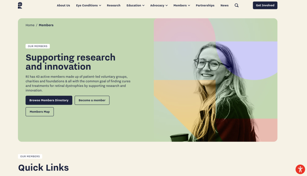 Screengrab from the new RI website